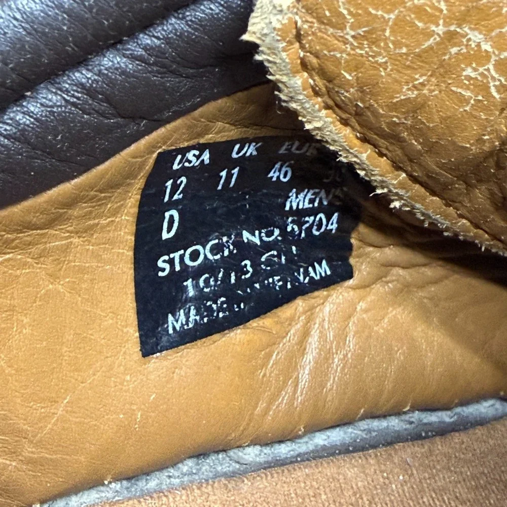 RED WING Steel Toe Oxfords Mens 12 D Work Shoes Brown Leather Casual 6704